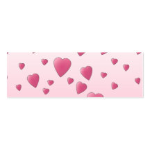 Pretty Pink Pattern of Love Hearts. Business Card Template