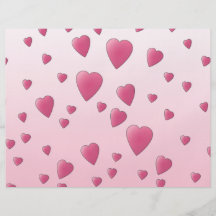 Pretty Pink Pattern of Love Hearts. Custom Flyer