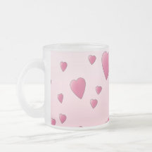 Pretty Pink Pattern of Love Hearts. Mugs