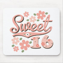 Pretty Pink Petal Sweet 16 Mousepad