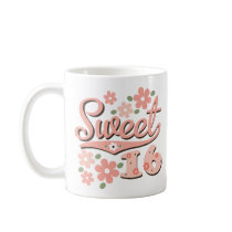 Pretty Pink Petal Sweet 16 Mug