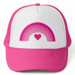 Pretty pink rainbow & heart cap hats