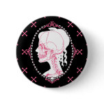 Pretty Pink Skull Cameo buttons