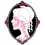 Pretty Pink Skull Cameo t-shirts