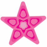 Pretty pink star hanging ornament photo sculptures
