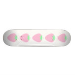 Pretty Pink Strawberry. Custom Skate Board