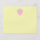 Pretty Pink Strawberry on Yellow Stripes. Flyers