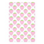 Pretty Pink Strawberry Pattern. stationery