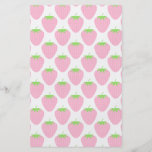 Pretty Pink Strawberry Pattern. Flyer Design