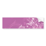 pretty pink swirl floral design bumper stickers
