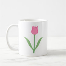 Pretty Pink Tulip Flower. Mugs