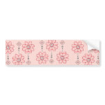 Pretty Pink Wall Flowers Design bumper stickers