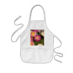 Pretty plastic flowers of unknown type & breed apron