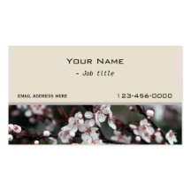 pretty plum  flowers contemporary business card
