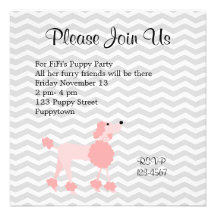 Pretty Poodle Custom Announcement