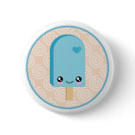 Pretty Popsicles Aqua Blue Kawaii Buttons