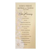 Pretty Posy Wedding Program - metallic champagne Personalised Announcements