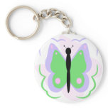 Pretty Purple And Green Butterfly Keychain