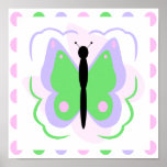 Pretty Purple And Green Butterfly Poster posters