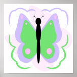 Pretty Purple And Green Butterfly Poster posters
