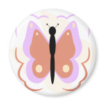 Pretty Purple And Orange Butterfly Magnet