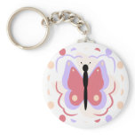 Pretty Purple And Pink Butterfly Keychain