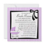Pretty Purple Baby Buggy Invitations