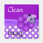 Pretty Purple Ladybug Dishwasher Magnet