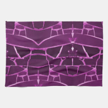 Pretty Purple Mosaic Tiles Girly Pattern Kitchen Towels