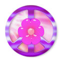Pretty Purple Peace Sign magnets