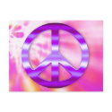 Pretty Purple Peace Sign postcards