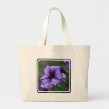 Pretty Purple Petunia Canvas Bag