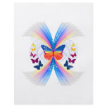 pretty rainbow butterflies swirl design flyers