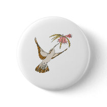 pretty realistic hummingbird pinback buttons