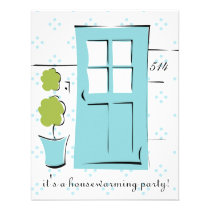 Pretty Robin's Egg Blue Door invitations