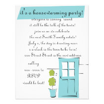 Pretty Robin's Egg Blue Door invitations