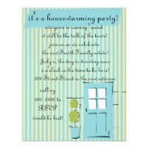 Pretty Robin's Egg Blue Door invitations
