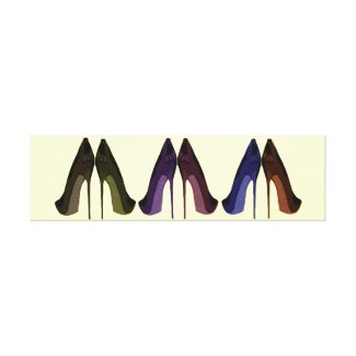 Pretty Shoes All In A Row Canvas Print