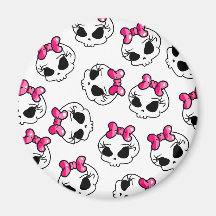Pretty skulls fridge magnets