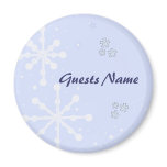 Pretty Snowflake Place Holders magnets