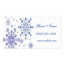 Pretty Snowflakes Business Card