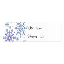Pretty Snowflakes Business Card Template