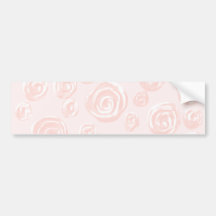 Pretty soft pink rose pattern. bumper sticker