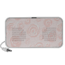 Pretty soft pink rose pattern. iPod speaker