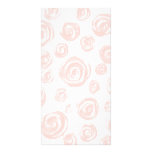 Pretty soft pink rose pattern on white. photo greeting card