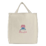 Pretty Tote Bag for the Bride embroidered bags