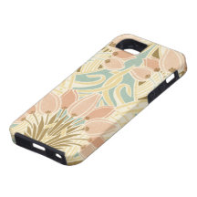 pretty tulips art nouveau floral pattern iPhone 5 cases
