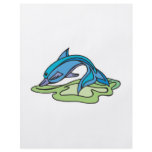 pretty turquoise dolphin design flyers