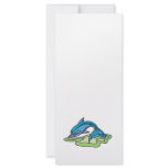 pretty turquoise dolphin design rack cards
