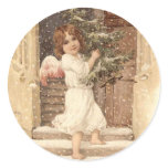 Pretty Victorian Christmas Cards Stickers